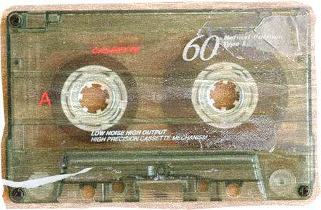 Vintage Feminine Romantic Cassette Tape Cutout